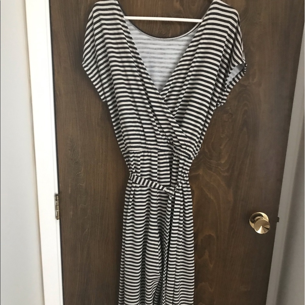 Old Navy Jersey Tie Striped Jumpsuit